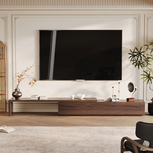Extendable TV Stand with Storage Drawers Modern TV Console