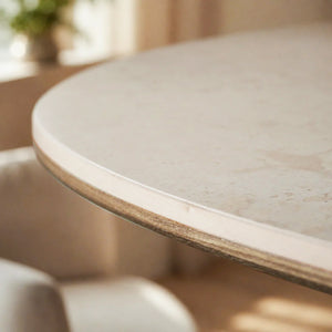 Vela 62.9" Oval Sintered Stone Dining Table