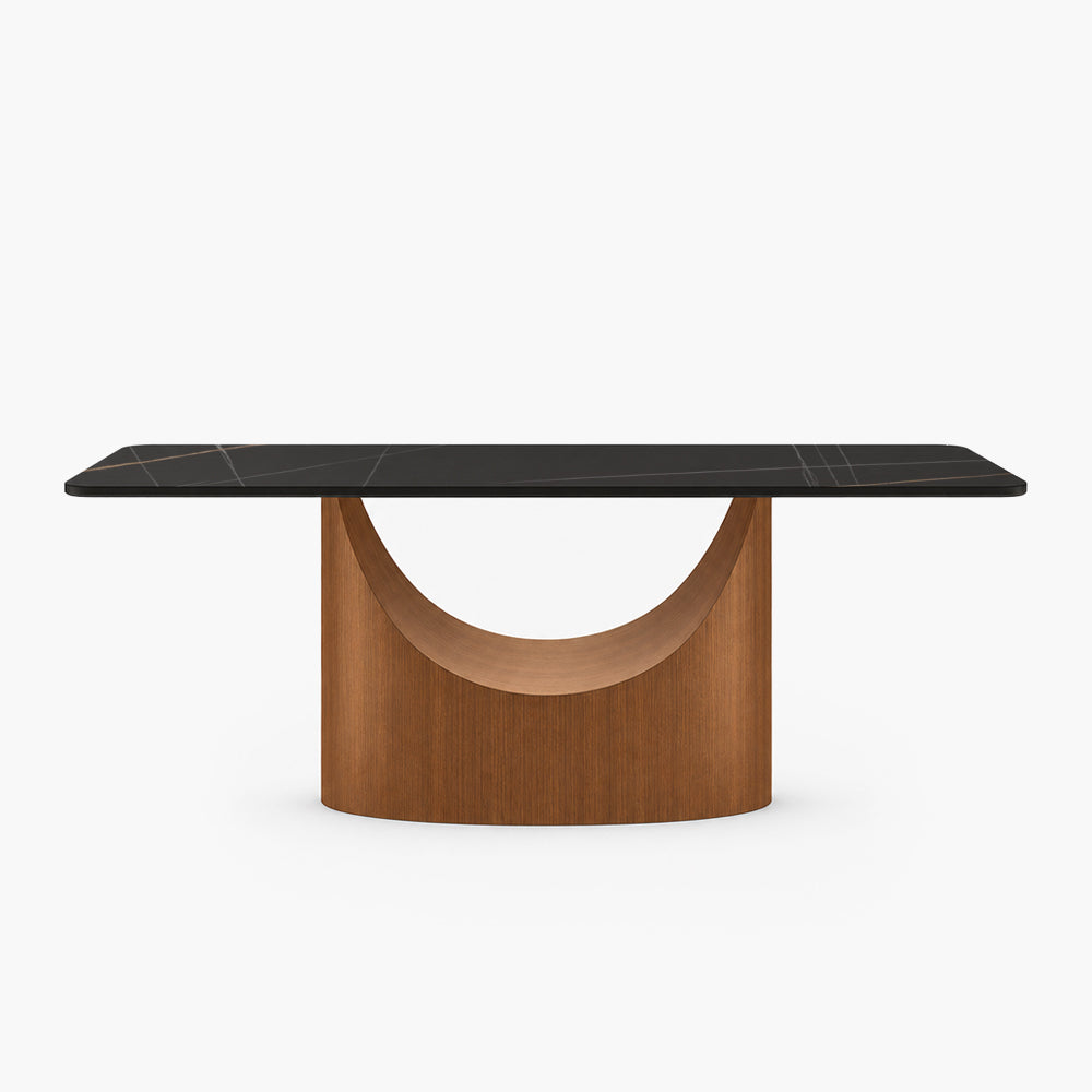 Onyx 70.9" Matte Black Sintered Stone Dining Table