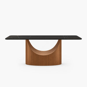 Onyx 70.9" Matte Black Sintered Stone Dining Table