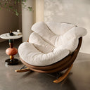 Modern Rocking Chair  Plush Comfort Ergonomic Design Durable Wooden Base for Relaxation