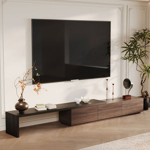 Extendable TV Stand with Storage Drawers Modern TV Console