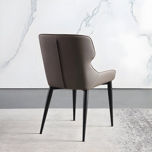 Sloane Set of 2 Curved-Back PU Leather Dining Chairs