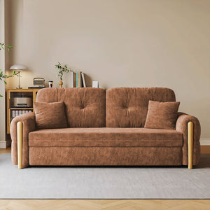 Modern Smart Sofa Bed with Built-in Electric Lift Coffee Table and Storage