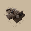 Modern Modular Top-Grain Leather Sectional Sofa