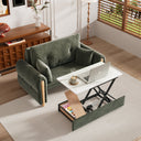 Modern Smart Sofa Bed with Built-in Electric Lift Coffee Table and Storage