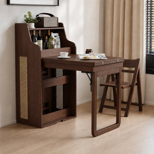 Nessa 69" Folding Dining Table Cabinet with USB Charging