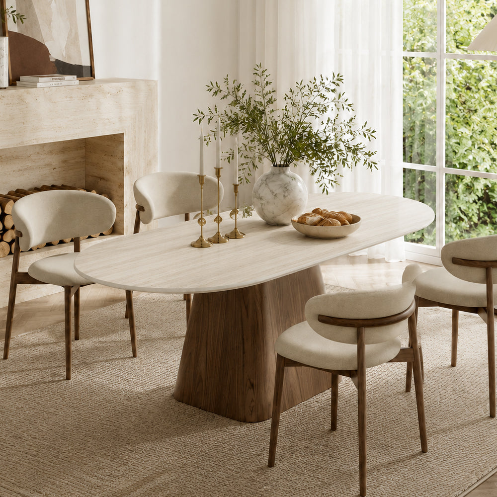 Vela 62.9" Oval Sintered Stone Dining Table