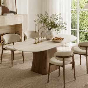 Vela 62.9" Oval Sintered Stone Dining Table
