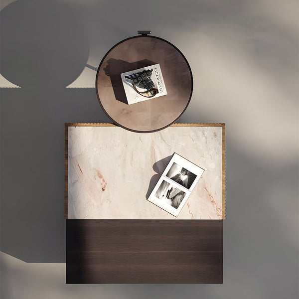 Nexo Walnut-Finish Nesting Coffee Table Set