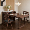 Atlas 74.8" Freestanding Murphy Dining Table with Chair Storage