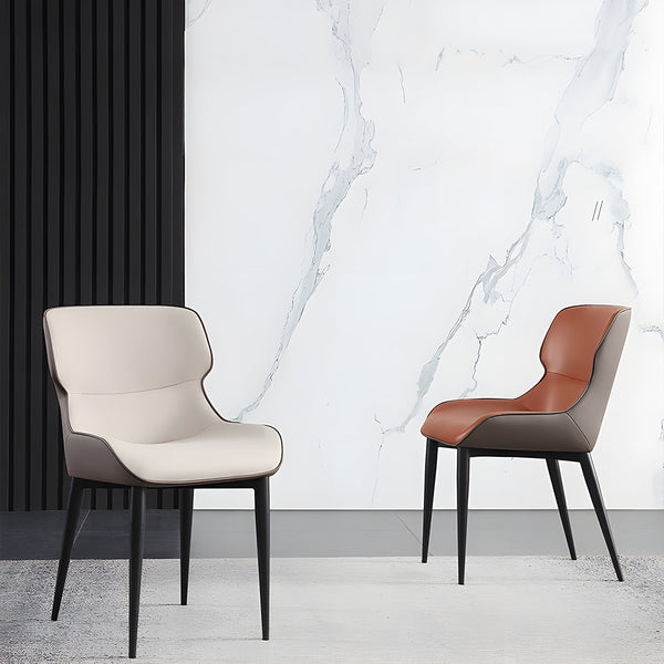 Sloane Set of 2 Curved-Back PU Leather Dining Chairs