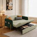 Lennox 47"/70" Velvet Pull-Out Sofa Bed with Storage