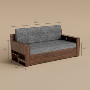 Modern Storage Sofa Bed with Lift-up Function Space-saving Design Elegant and Practical