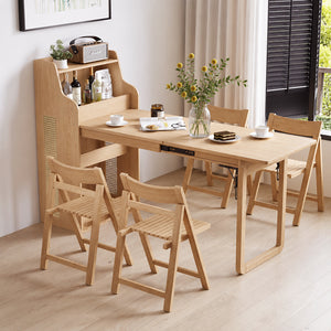 Nessa 69" Folding Dining Table Cabinet with USB Charging