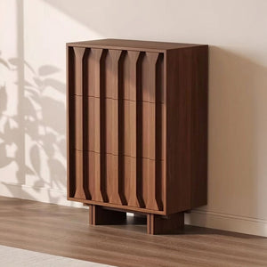 70.8'' Japanese-Style Wood TV Stand with Carved Sliding Doors Minimalist Low Media Console