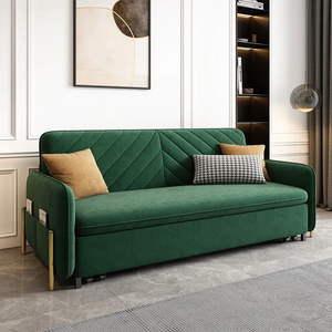 storage green sofa bed ideal for small apartments and multifunctional rooms