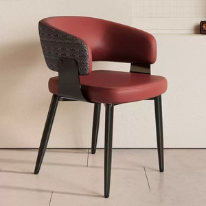 Set of 2 Modern Artistic Dining Chair Upholstered Seat Sculptural Textured Backrest Metal Frame Accent Chair