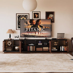 Modular Wooden TV Stand Set Optional Combination Media Console with Storage Cabinets