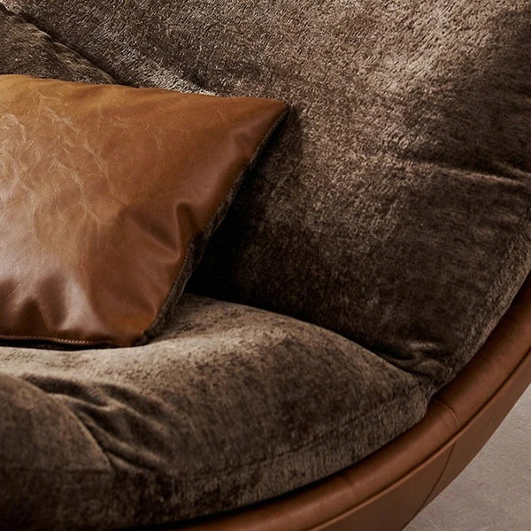 Ember Low-Profile Lounge Chair with Plush Velvet Cushion
