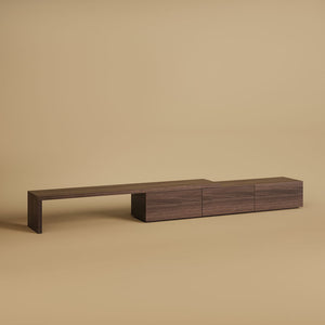 Extendable TV Stand with Storage Drawers Modern TV Console