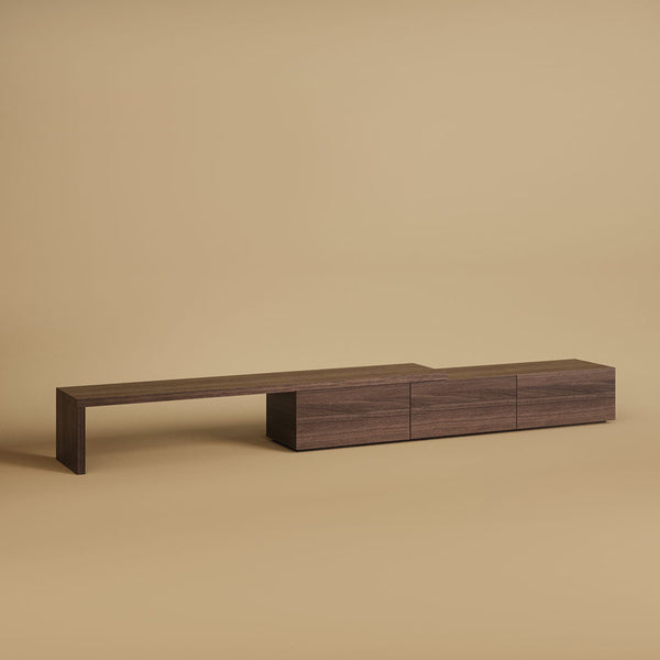 Extendable TV Stand with Storage Drawers Modern TV Console