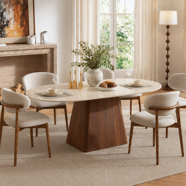 Vela 62.9" Oval Sintered Stone Dining Table