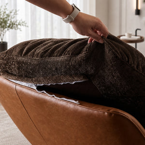 Ember Low-Profile Lounge Chair with Plush Velvet Cushion