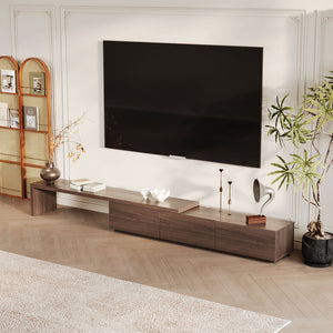 Extendable TV Stand with Storage Drawers Modern TV Console
