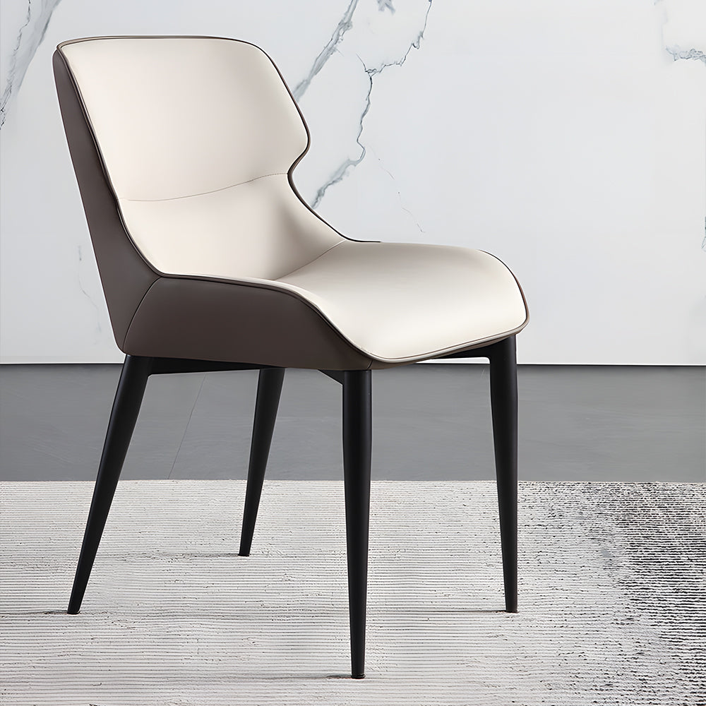 Sloane Set of 2 Curved-Back PU Leather Dining Chairs