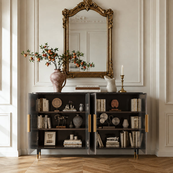 Celeste 59" Curved Ceramic-Top Sideboard