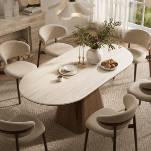 Vela 62.9" Oval Sintered Stone Dining Table