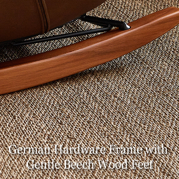 Modern Rocking Chair  Plush Comfort Ergonomic Design Durable Wooden Base for Relaxation