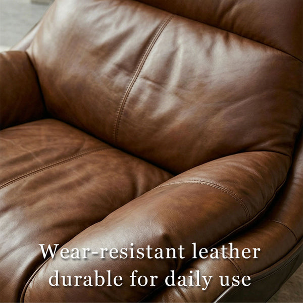Modern Oversized Faux Leather Lounge Chair Deep Seat Lazy Sofa Accent Chair